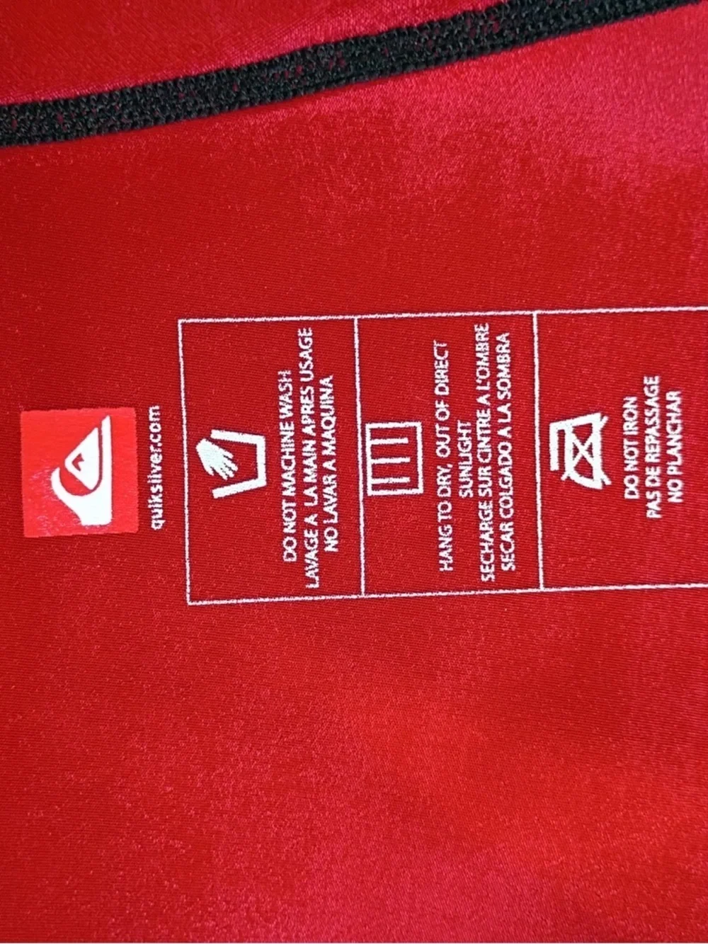 Quiksilver Compression Surf Shorts Black + Red Padded Liner Size M